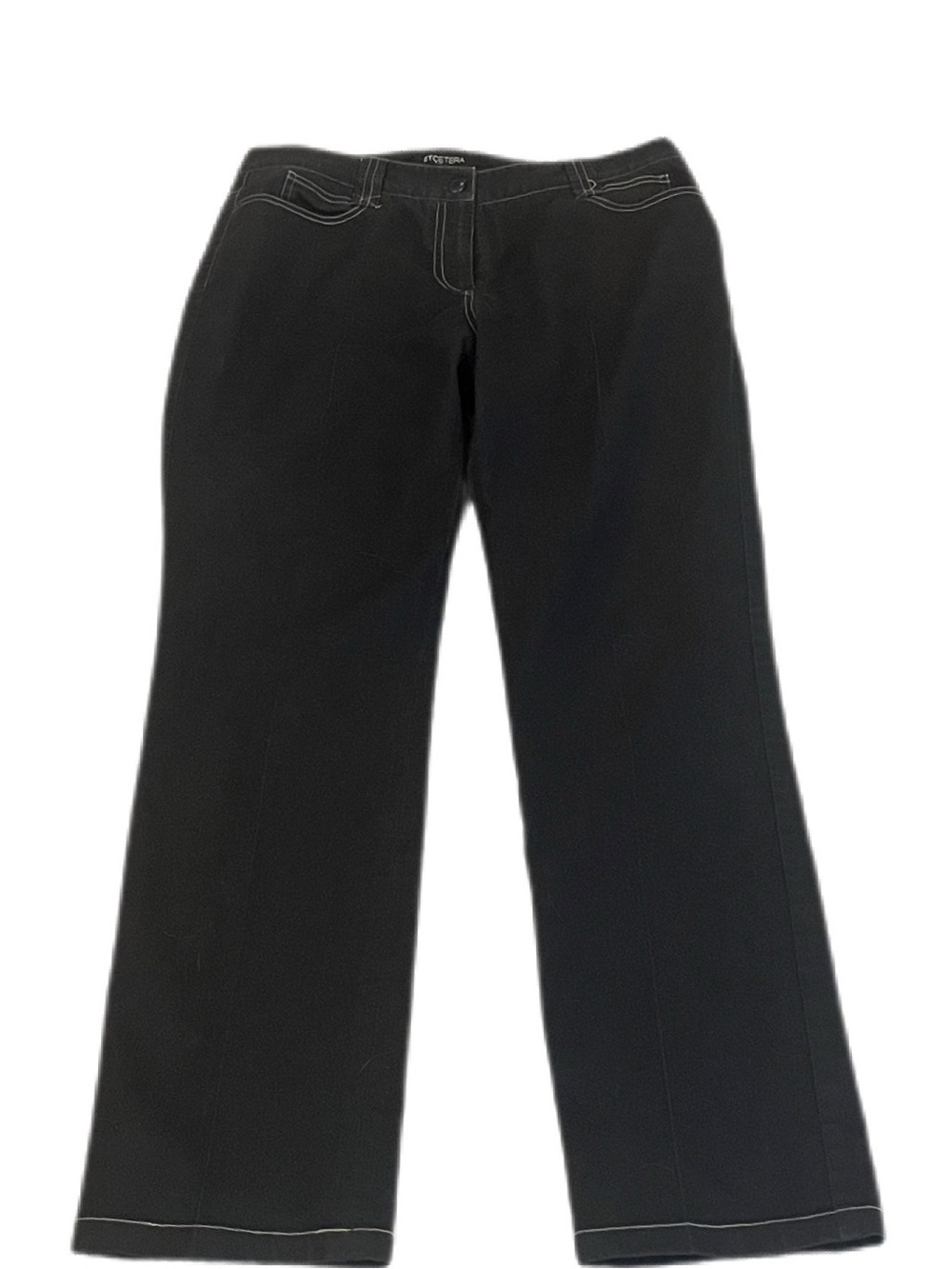 Etcetera Black Wide-Leg Jeans with Contrast Stitching